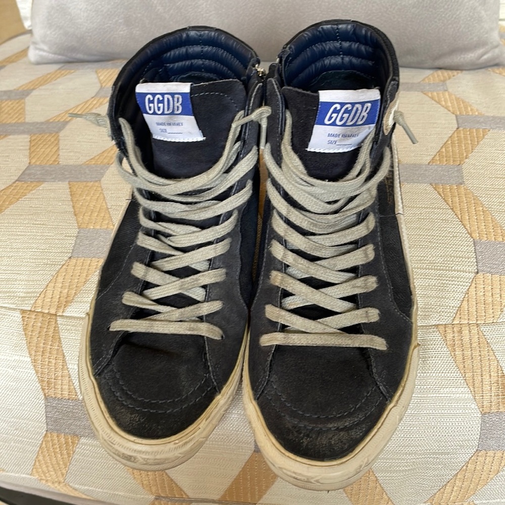 Golden goose blue suede sneakers